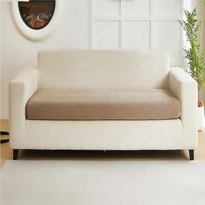Yoovat Couch Cushion Covers for Sofa Couch Covers Wear-Resistant Universal Sofa Cover Washable Stretch for Sectional Slipcovers (Texture-Light Coffee, Large Double Seat Cover)