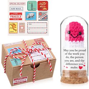 Yungyan Nurse Week Gifts Nurse Gift for Women Crochet Pill Bottle Handmade Nurses Appreciation Gift for Rn Lpn Doctors Pharmacists Cute Capsule Decoration with Message Card and Box Birthday Graduation