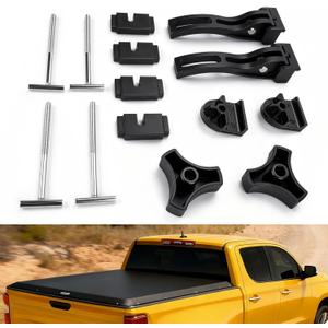 Truck Tonneau Cover Replacement Installation Accessory for Hard Tri-fold & Quad-fold Truck Bed Cover Include Nut, T-Bolt(T-bar), Tonneau Cover Clamp, 2X Rear Clamp