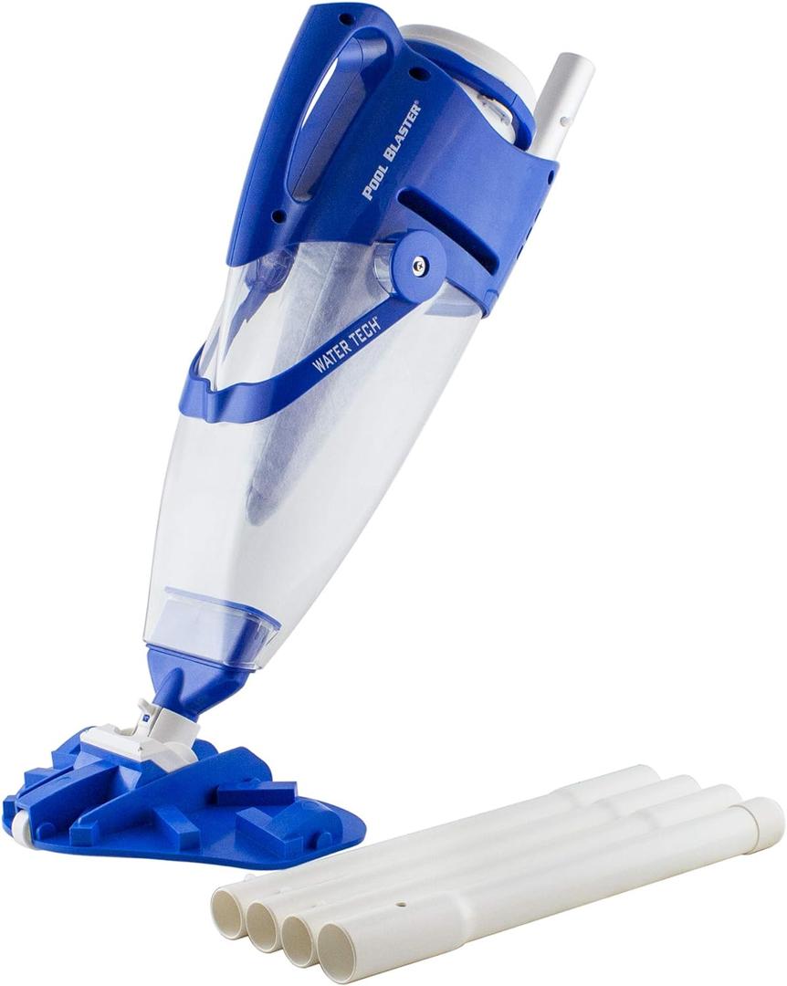 POOL BLASTER Centennial Rechargeable, Cordless Pool Vacuum - XL Capacity Handheld Pool Cleaner for Above Ground & In-Ground Pools for Leaves, Dirt and Sand & Silt - Battery-Powered Hoseless Design