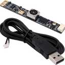 ELP 8mp USB Camera Module with Microphone Autofocus PC Camera for Computer 4K Lightburn Camera for Laser Engraver Mini Auto Focus Webcam Board CCTV USB Surveillance Camera for Raspberry Pi Laptop