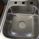 Houzer Glowtone ADA Compliant 17 inch Stainless Steel Topmount 3-hole Bar Sink with Strainer- A1722-7BS-1, 1 Pack