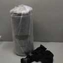 CYMULA Camping Cot Mattress 2in Memory Foam Sleeping Pad,Soft Warm Non-Slip Camping Mattress Topper with Retaining for Adults,Portable Roll up Pad for Travelonly Mattress (Black)