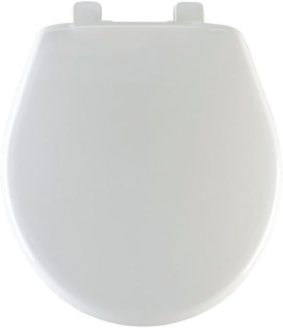 Mayfair Slow Close Round White Plastic Toilet Seat