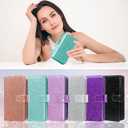 Varikke for iPhone 17 Wallet Case Detachable with RFID Blocking Card Holder for Women, Glitter PU Leather Wrist Strap Strong Magnetic Flip Removable Phone Case Cover for iPhone 17 6.3", Mint Green