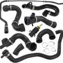 (13Pcs) Coolant Water Pipe System Kit for BMW 2006-2013 N51 128i 325i 328i 330i, Radiator Coolant Water Hoses Replaces 11537516414 11537545890 17127618510 13621433077 17117524710, See Fit!