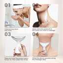 Face & Neck Massager | White LED Red-Light-Therapy-for-Face and Neck, Red Light Therapy Wand, 3 Color Led Massager for Skin Care