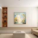 51buyoutgo 11CT Stamped Cross Stitch Kits for Adults - 12x12 in Embroidery Kit with Funny Easy Washable Flower Pattern, Pre Printed Fabric, Fit for DIY Home Decor, Mom Gifts & Stress Relief