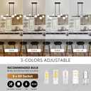 8 Lights Mid Century Modern Chandelier Black and Gold Linear Chandelier Dining Room Light Fixtures Over Table Clear Glass Globe Sputnik Chandelier for Living Room Kitchen Island