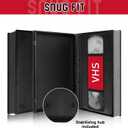 Standard Black VHS Cases, VHS Album Case with Outer Clear Sleeve (60 Pack)