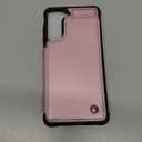 Vinich for Samsung Galaxy S21 FE Wallet Case with Card Holder, RFID Blocking Credit Slots Kickstand Shockproof Phone Cover Fit for Galaxy S21 FE 6.4" Rose Gold (Pink)