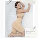 Esa Liang High Waisted Tummy Control Shapewear Shorts Seamless Thigh Slimmer for Women Nude (M)