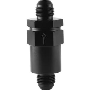 8AN Billet Inline Fuel Filter 30 Micron Upgraded AN8 Fuel Filter Fitting for Most Car EFI or Carb Fuel Systems Aluminum Black