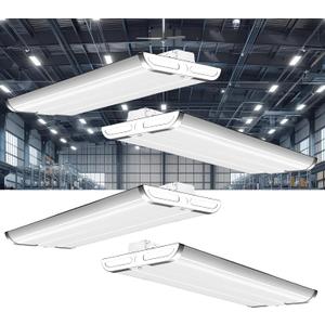 Lightdot 4FT LED High Bay Shop Lights, 100-277V 【Driver Equipped】 265W 37100LM [Eqv.1000W MH] 5000K Large Coverage Linear 2x4 High Bay LED Fixtures for Warehouse Garage -ETL Listed, 4Pack
