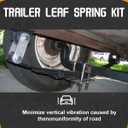 Trailer Leaf Spring Kit 3500lb Single Trailer Axle 4 Leaf Spring Kit with U-Bolt Kit & Single Trailer Axle Hanger Kit