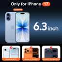 Temdan for iPhone 17 Case Clear with Screen Protector, Compatible with Magsafe, Anti-Yellowing, Military-Grade Protection, Shockproof Slim Magnetic Phone Case Cover, Transparent