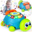 KWYZ Baby Toys 6-12 Months, Musical Turtle Crawling Baby Toys for 12-18 Months, Tummy Time Toys with Light & Sound, Infant Toy 0-3 3-6 6-18M Birthday Gifts for 1 2 Year Old Boy Girl