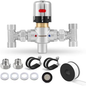 Adjustable Temperature Bypass Sensor Valve Kit for Instant Hot Water Recirculating System Replacement for The Plastic Sensor Valve Compatible With 500800, 500805