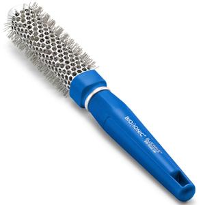 Bio Ionic BlueWave Conditioning Square-Round Brush  Create Volume & Smooth Hair Quickly, Crimped Bristles Add Root Tension, Styling Brush For Bouncy Blowouts, All Hair Types & Textures, Small, 1"