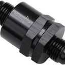 Podavelle 6AN Non Return One Way Inline Check Valve Fitting Aluminum Black