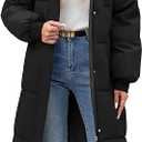 Women Long Puffer Coat Winter Warm Hooded Jacket Long Sleeve Parka Full Length Down Coats With Zip, Army Green, XXL