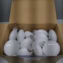 KIMOBER 24PCS Plastic Discs Ornaments,3.15 Inch White Flat Sphere Fillable Christmas Hanging Ornament Ball for DIY Craft Xmas Tree Decoration