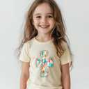 Toddler Boys Easter Shirt for Girls Kids Easter T-Shirts Tops Funny Bunny Graphic Tee Short Sleeve 2-8 Years (Yellow)