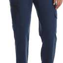 Women's Hiking Pants with Pockets Lightweight Water Resistant Quick Dry Cargo Pants for Casual Travel Camping (Blue, L)