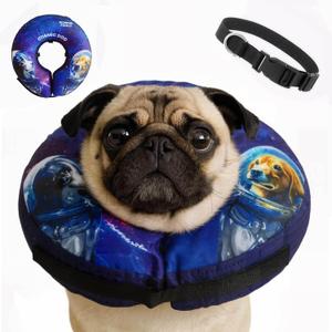 Soft Inflatable Dog Cone Collar for After Surgery  Comfortable Donut E-Collar Alternative to Prevent Licking & Scratching  Adjustable Recovery Collar for Small Dogs  Washable Protective Neck Pillow