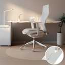 Office Chair Mat for Hard Floors,36"x36" Desk Mat Comfortable and Non-Skid Office Chair Mat Protect Your Floors from Damage,Easy Glide Rolling Plastic Floor Mat for Work,Home