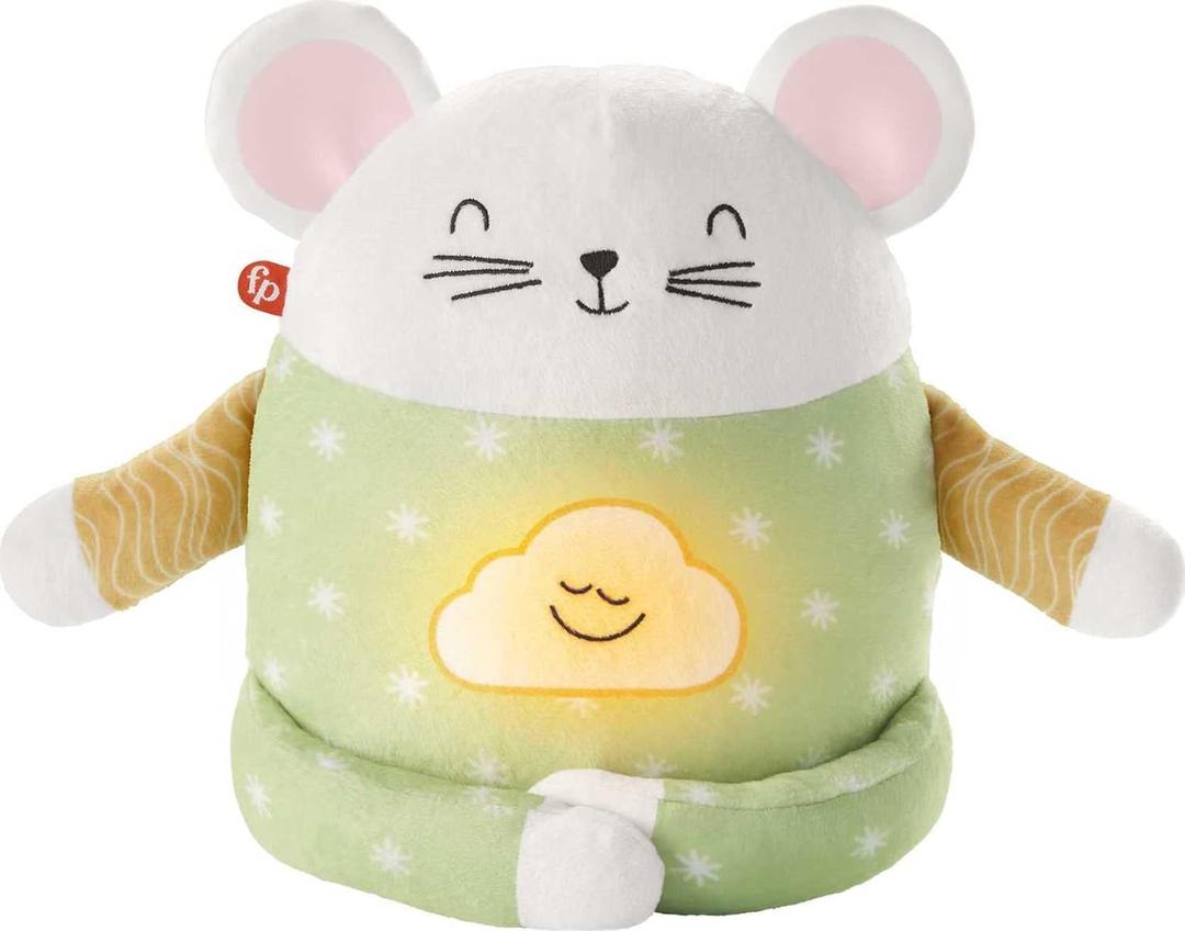 Fisher-Price Toddler Toy Meditation Mouse, Mindfulness Plush with Guided Relaxation Exercises, Music & Lights for Kids Ages 2+ Years