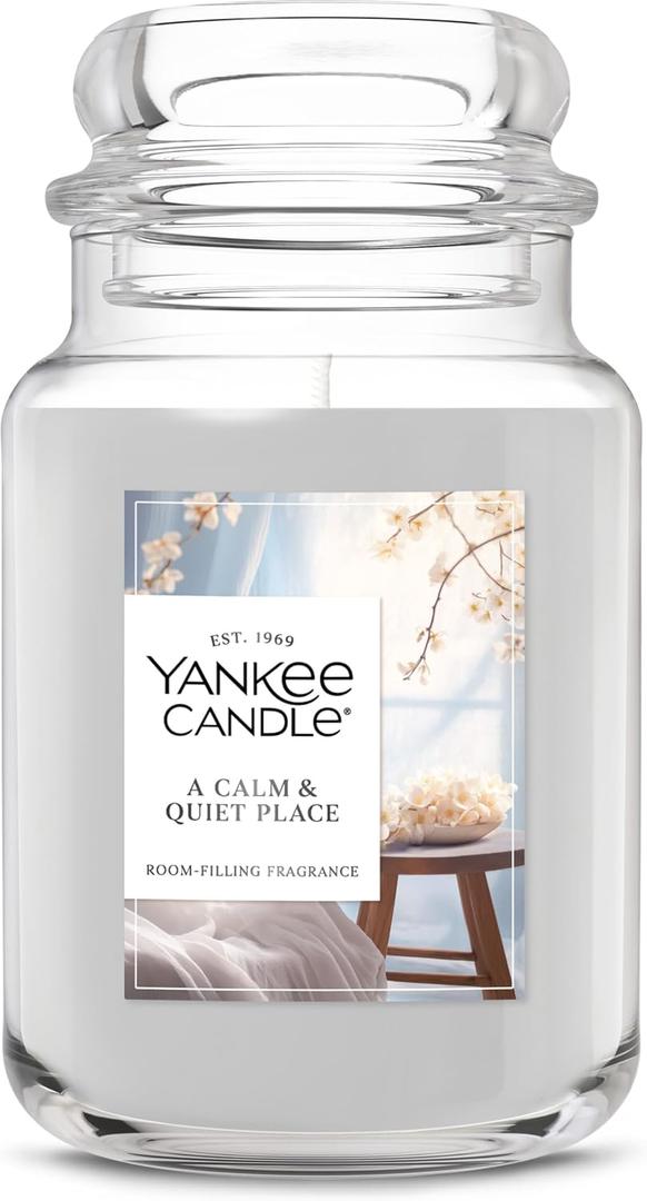 Yankee Candle, A Calm Quiet Place Fall Scented Candle, 22oz Large Jar with up to 150 Hour Burn Time