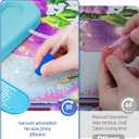 Electric Diamond Art Painting Pen, Vacuum Diamond Painting Pen Tools No Wax Needed for Adult/Kids, Precision Adsorption Diamond Art Pen Accessories, Portable USB Powered Ergonomic Design (Blue)