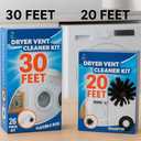30-Feet Dryer Vent Cleaner Kit - Innovative Lint Remover Reusable Strong Nylon| Flexible Lint Brush with Drill Attachment for Faster Cleaning 30 Feet Long