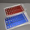 Nut and Bolt Thread Checker Standard and Metric, 44 Bolt and Nut Identifier Gauge Wall-Mountable Bolt Size and Thread Gauge with 22 Metric and 22 Standard, Bolt Identifier Board