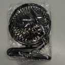 BESKAR Small Clip on Fan, 3 Speeds USB Fans with Strong Airflow, Clip & Desk Fans USB Plug in with Sturdy Clamp - Ultra Quiet operation for Office Dorm Bedroom Stroller (Dark Black)