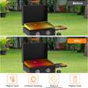 Wind Guards for Blackstone 22 Inch Griddle, Magnetic Stainless Steel Wind Screen for Blackstone Grill, Griddle Accessories for Blackstone 22" Protect Flame Hold Heat (22inch-Black)