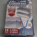 10 Pack Vacuum Storage Bags with Pump, 5 Jumbo and 5 Large Space Saver Vacuum Storage Bags, Vacuum Seal Bags for Clothing, Comfoters, Pillows, Blanket, Bedding