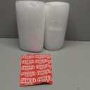 Bubble Cushioning Wrap Rolls, 3/16" x 12" x 72' ft Total [2 Rolls of 36 Feet] Perforated Every 12", 20 Fragile Stickers for Packaging, Shipping, Mailing (Clear)