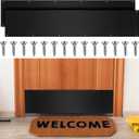 Dunzy 8 x 36 Inches Metal Kick Plate for Bottom of Door Aluminum Kick Plates with Screws for Wood Metal Door Interior/Exterior Anti Scratch Protection(Black,2 Piece)