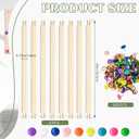FSWCCK 8 Pcs 14" Stretcher Bars for Needlework with 100 Thumb Tacks, Wooden Canvas Stretcher Bars, Needlepoint Embroidery Stitch Frame Set for Women's Birthday Gifts, Crafts Art