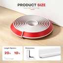 Wall Base Baseboard Molding Trim, Flexible, Self Adhesive, 0.7"(W) ×1.0"(H) Peel and Stick Vinyl Floor Wall Corner Moulding Trim for Garage Bathroom Cabinet Floor Walls, 20 Feet, White