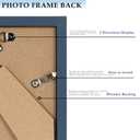 4x6 Picture Frame with 3.5x5 Mat, Display 3.5x5 with Mat or 4x6 Without Mat, Wood 4 by 6 Photo Frame, 4 x 6 Frame for Wall Hanging and Tabletop Display, 4 Pack, Navy Blue