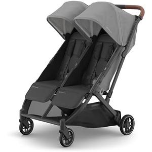 UPPAbaby Minu Duo Side-by-Side Double Stroller - Lightweight + Compact Design for Travel - Easy Fold- From Birth to Toddler - Independent Recline -Greyson(Charcoal Mélange/Carbon Frame/Saddle Leather) UPPAbaby Minu Duo Side-by-Side Double Stroller - Lightweight + Compact Design for Travel - Easy Fold- From Birth to Toddler - Independent Recline -Greyson(Charcoal Mélange/Carbon Frame/Saddle Leather)