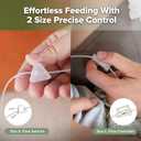 haakaa Supplemental Feeding Tube & Pouch Set, Baby Supplemental Nursing System, SNS Breastfeeding System, Food Grade Silicone, New Upgraded Design with Dual Tube Flow Control