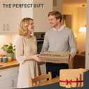 3 Packs Bamboo Cutting Board Set with Holder Wood Cutting Boards for Kitchen with Juice Grooves Built-in Handles, Ideal Charcuterie & Chopping for Meat Vegetables Fruits Kitchen Gift for Home Cooks