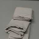 Cream Pillowcases, Embroidered Flower Pillow Cases Set of 2, 100% Washed Microfiber, Boho Chic Country Style Pillow Cover, 2 Pack (King,Beige Gray Flower)