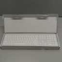 Wireless Keyboard and Mouse Combo - Full Size Slim Thin Wireless Keyboard Mouse with Numeric Keypad 2.4G Stable Connection Adjustable DPI (White & Silver)