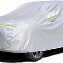 Favoto SUV Car Cover Waterproof All Weather 6 Layers Heavy Duty Car Cover for Automobiles Rain Sun Snow UV Protection with Inner Cotton Car Cover Outdoor Universal Fit for SUV (188-198 inch) Silver