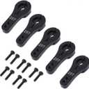 5 Pack ShareGoo 25T Aluminum Servo Horns M3 Threads Metal Steering Arm for RC Car Truck Buggy Airplane-Black